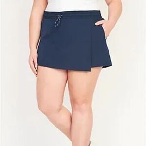 New High-Waisted StretchTech Water-Repellent Wrap-Effect Skort